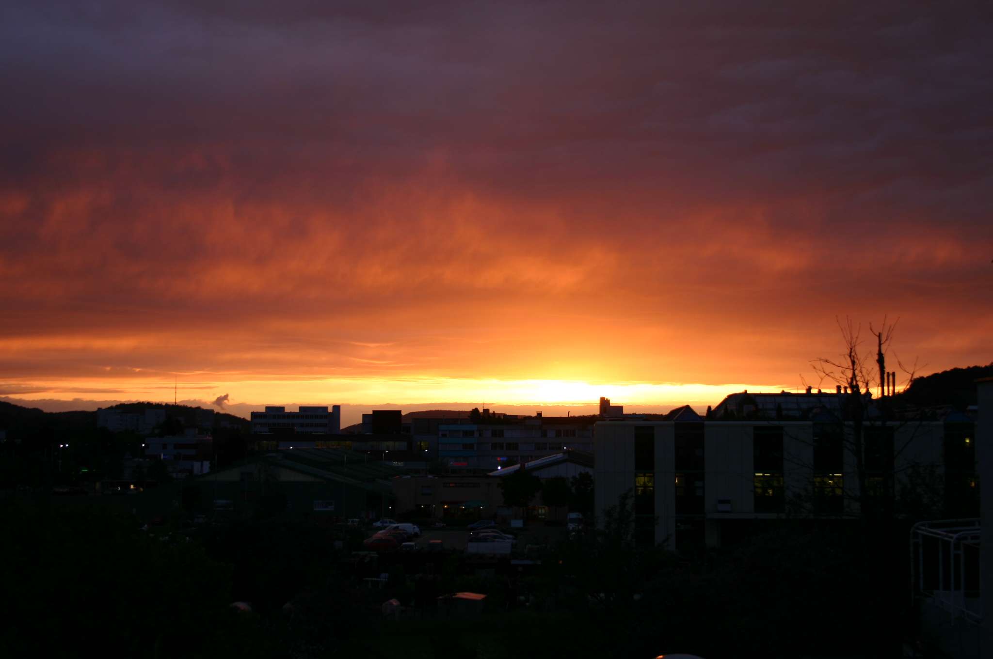 Abendrot vom Balkon aus